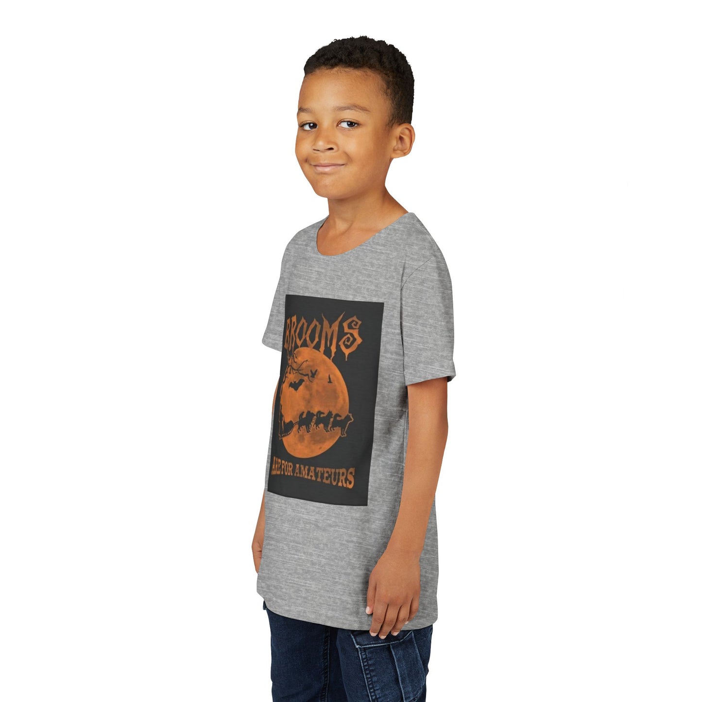 Brooms Are For Amateurs Youth Unisex Short Sleeve Crewneck Tee