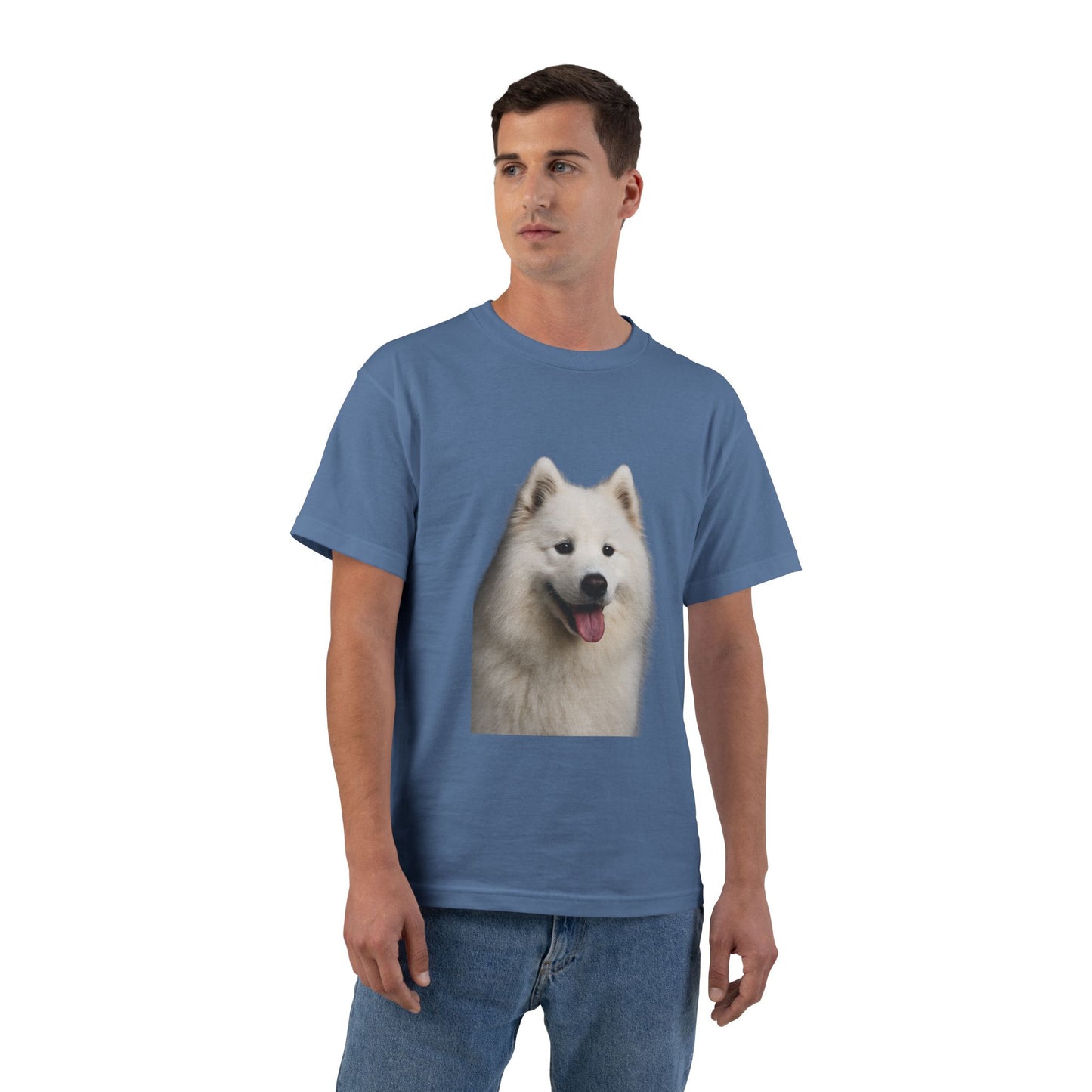 Samoyed Head Men's Short-Sleeve Crewneck Tee