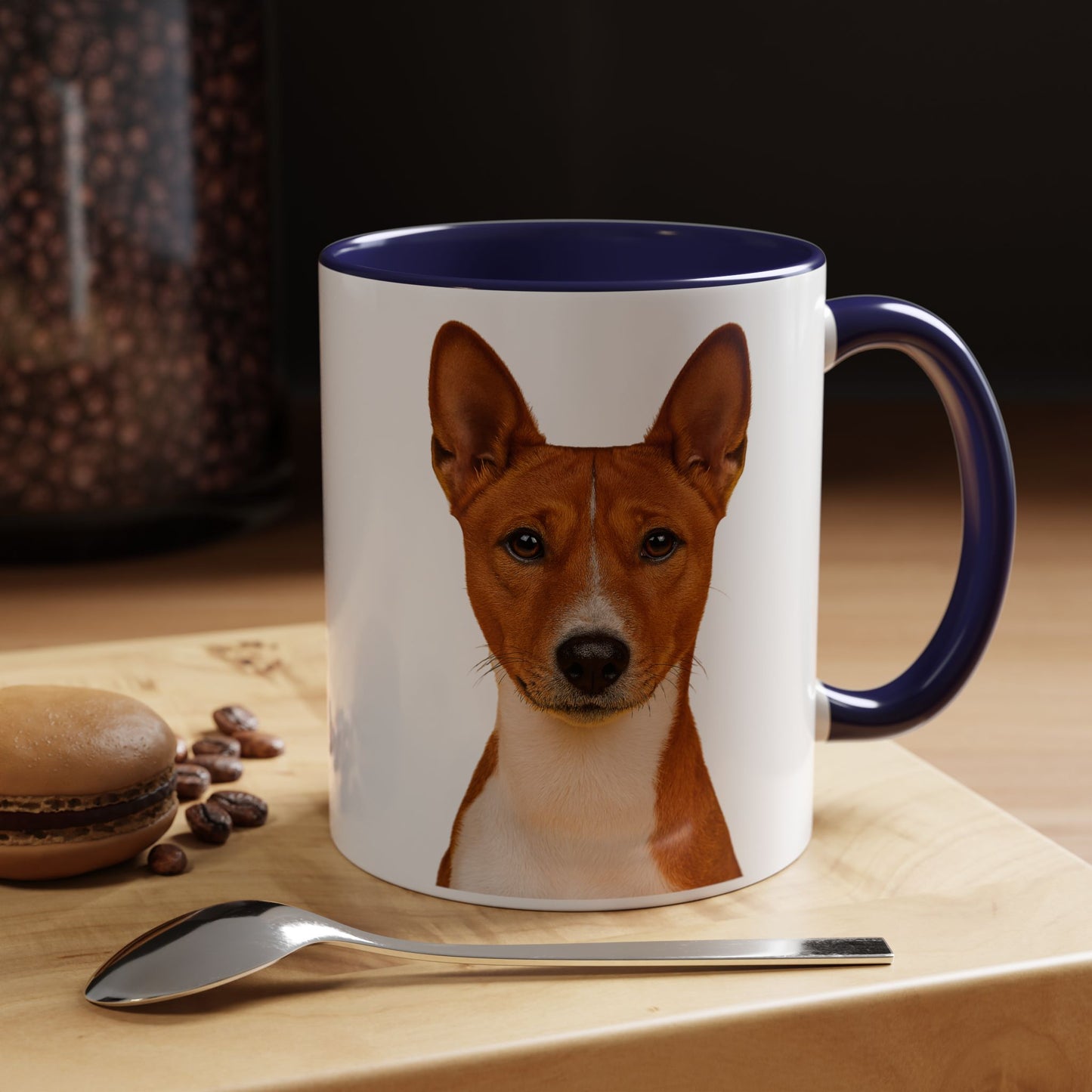 Basenji Head 2-Tone Coffee Mug
