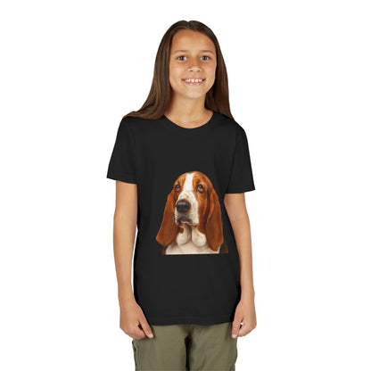Basset Head Youth Unisex Short Sleeve Crewneck Tee