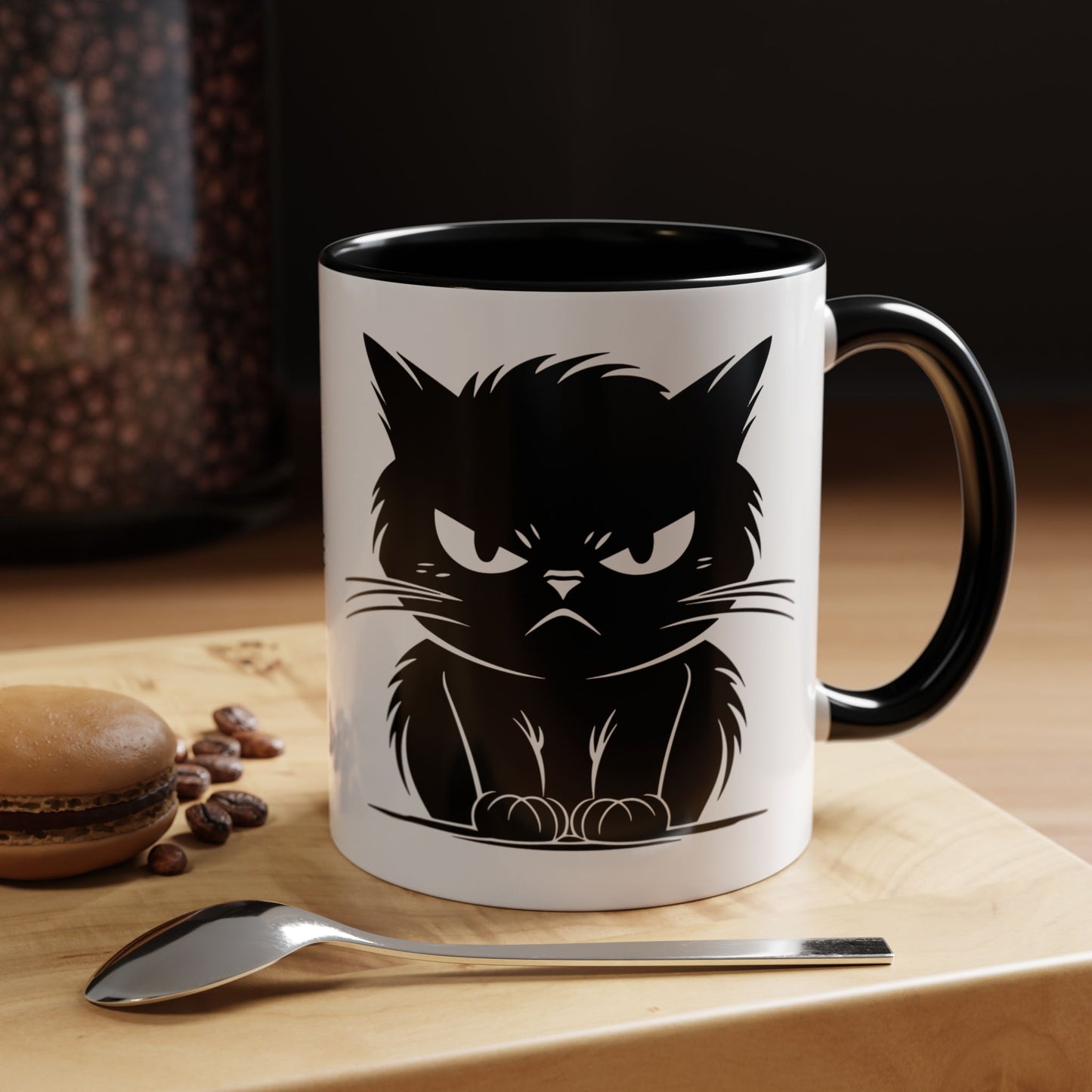 Angry Cat 2-Tone Coffee Mug