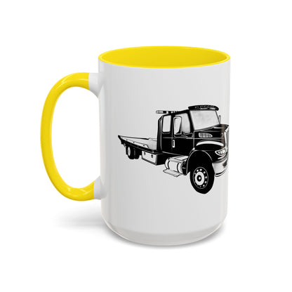 Flatbed Tow Truck 2-Tone Coffee Mug