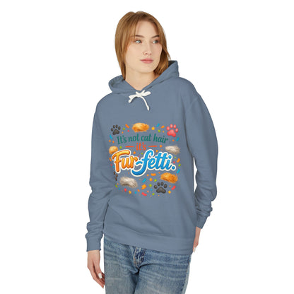 Fur-Fetti Cat Unisex Lightweight Hoodie