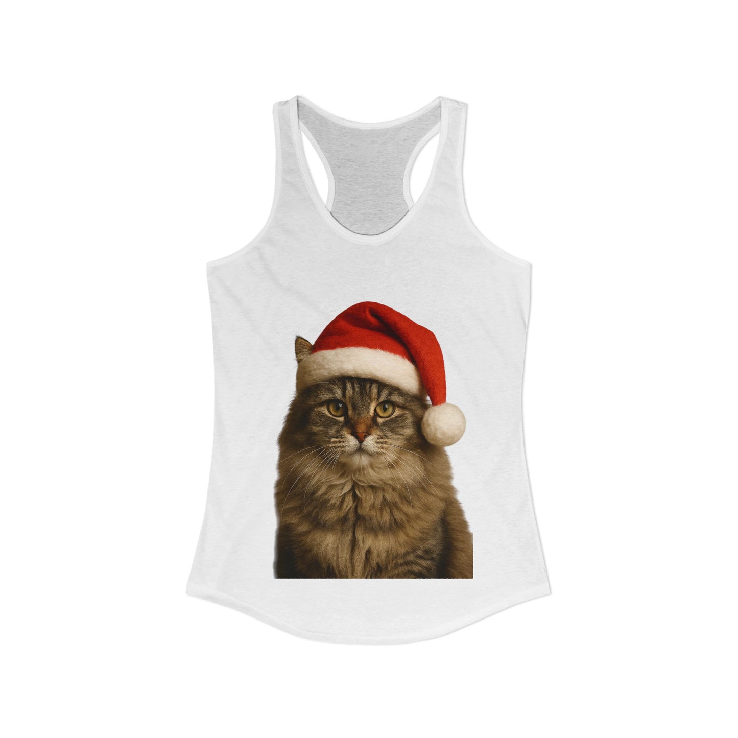 Santa Paws Cat Women's Racerback Tank