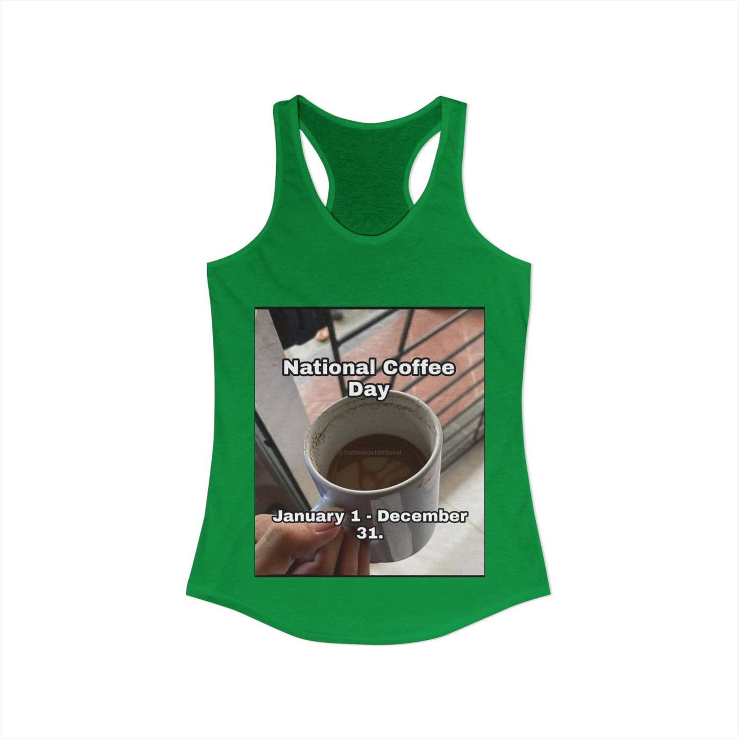 National Coffee Day Women's Racerback Tank