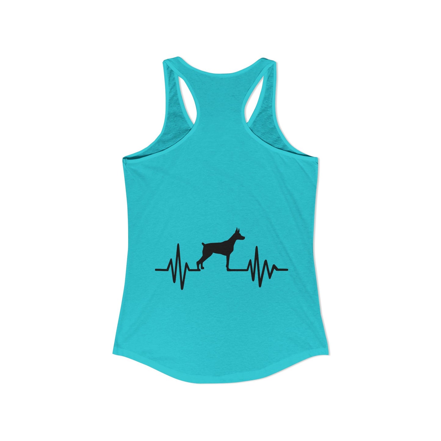 My Heart Beats For Dobermans Women's Racerback Tank