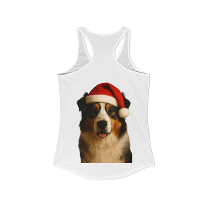 Santa Paws Aussie Women's Racerback Tank