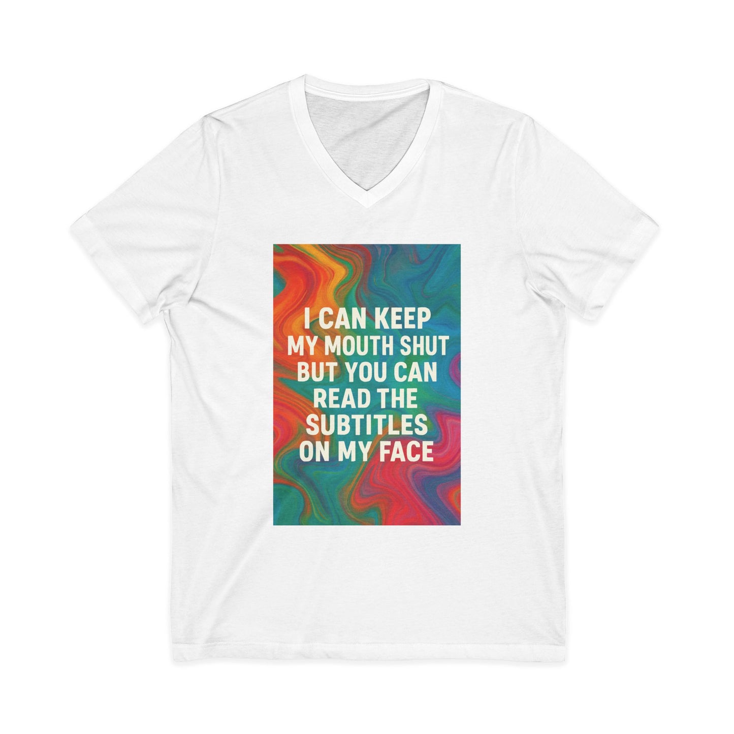 Subtitles Unisex Short Sleeve V-Neck Tee