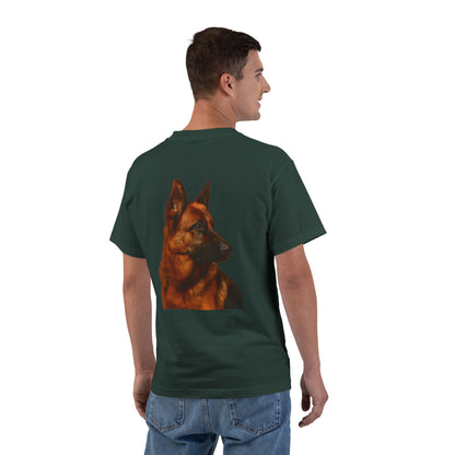 German Shepherd Head Men's Short-Sleeve Crewneck Tee