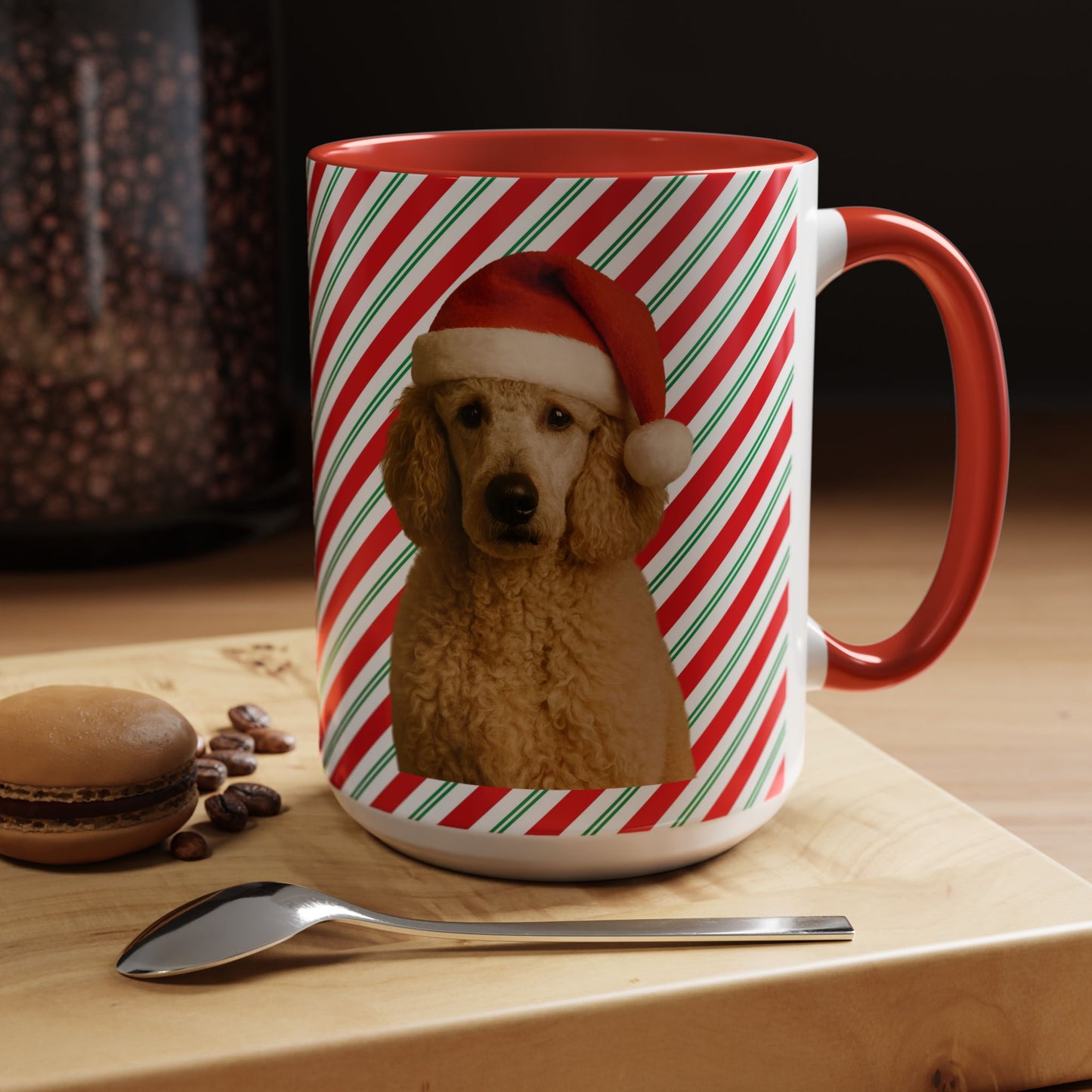 Santa Paws Poodle 2-Tone Coffee Mug