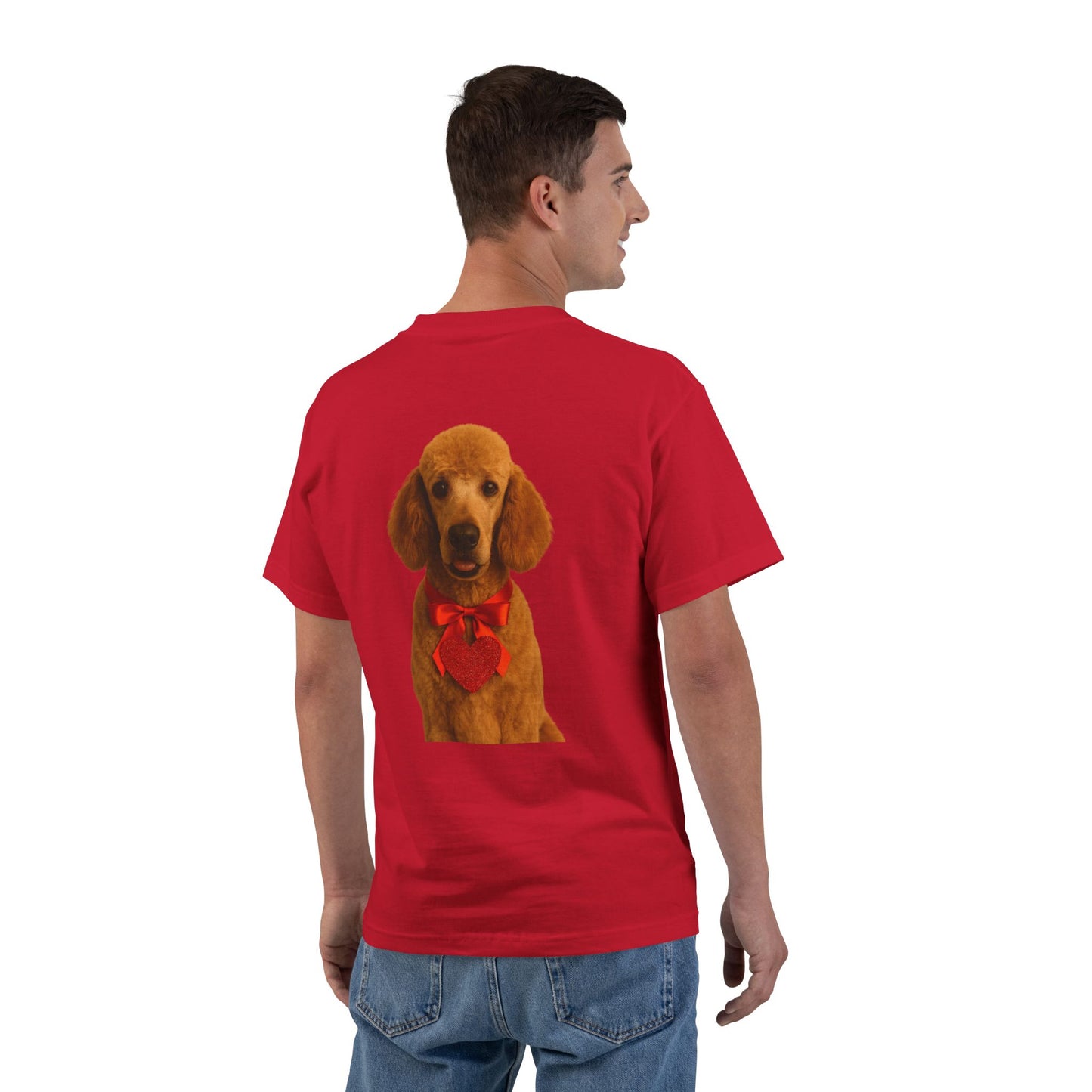 Cupid's Companion Poodle Men's Short-Sleeve Crewneck Tee