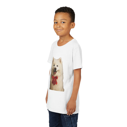 Cupid's Companion Samoyed Youth Unisex Short Sleeve Crewneck Tee