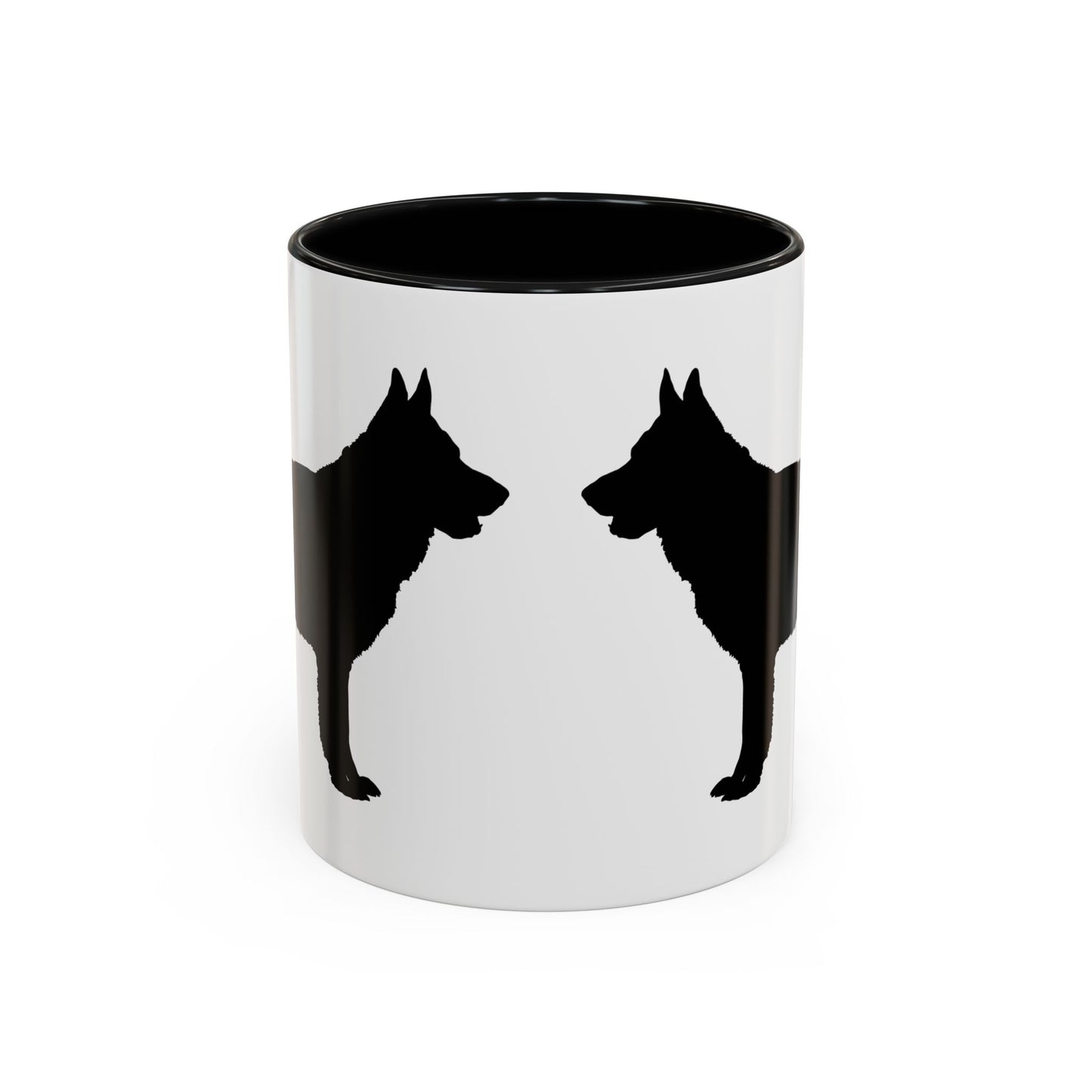 German Shepherd Silhouette 2-Tone Coffee Mug