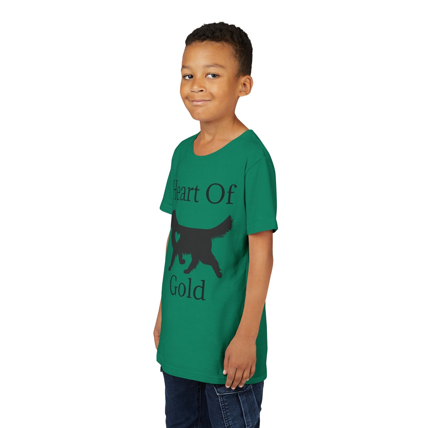 Heart Of Gold Youth Unisex Short Sleeve Crewneck Tee