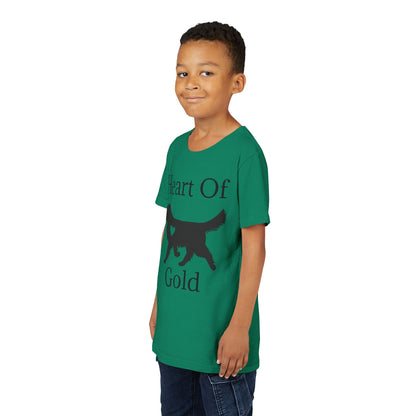 Heart Of Gold Youth Unisex Short Sleeve Crewneck Tee