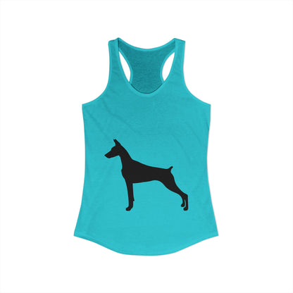 Doberman Silhouette Women's Racerback Tank