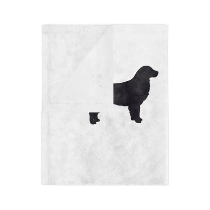 Golden Silhouette Velveteen Microfiber Blanket