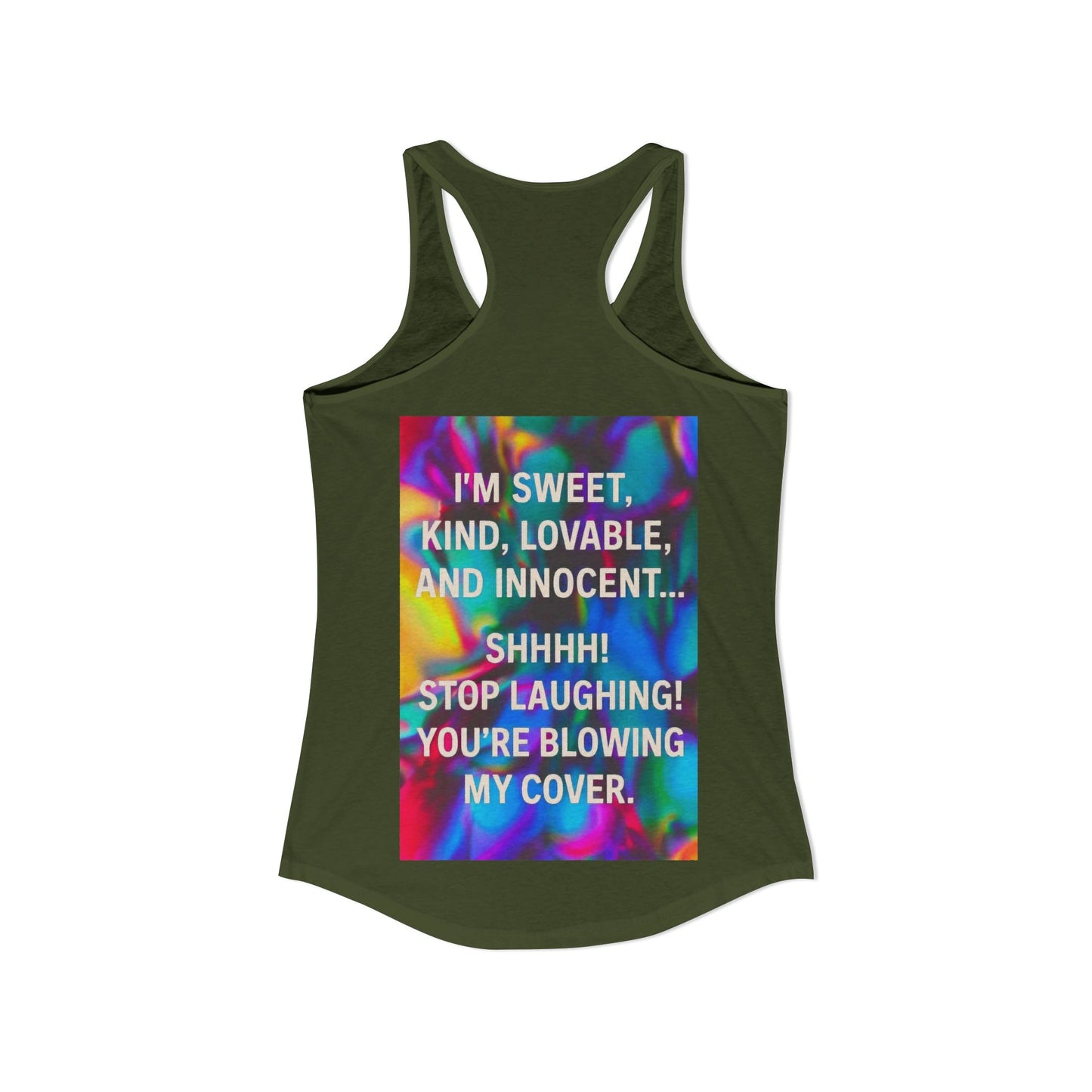 Blowing My Cover Women's Racerback Tank