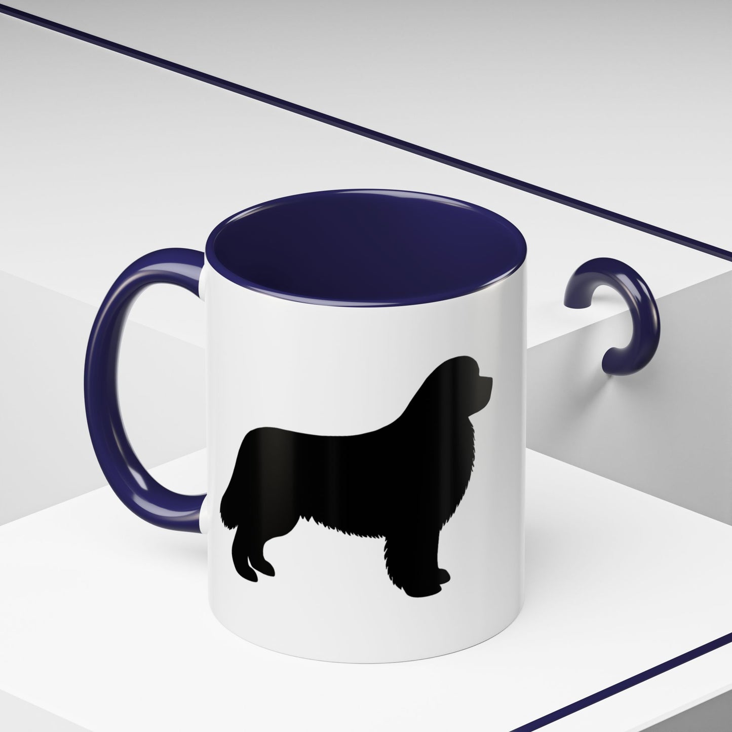 Newfie Silhouette 2-Tone Coffee Mug