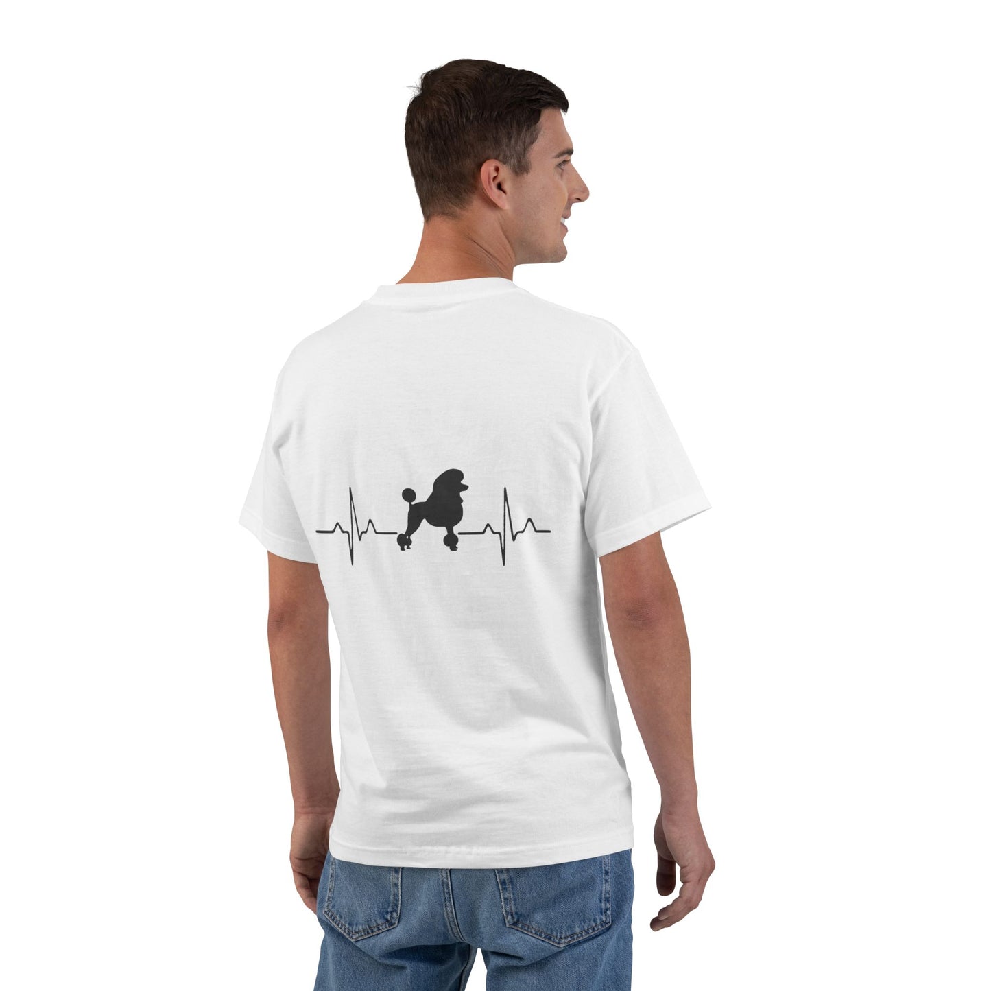 My Heart Beats For Poodles Men's Short-Sleeve Crewneck Tee