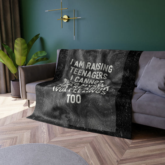 Raising Teenagers Crushed Velvet Blanket