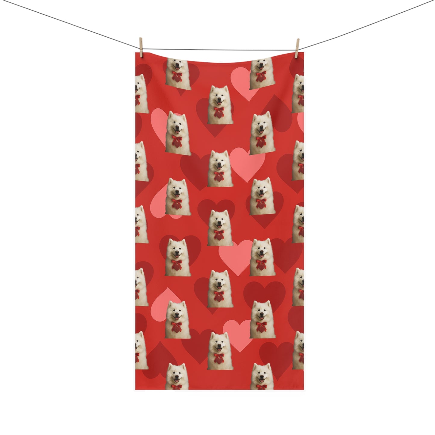 Cupid's Companion Samoyed Mink-Cotton  Beach Towel