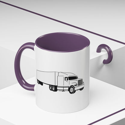 Semi Truck 2-Tone Coffee Mug
