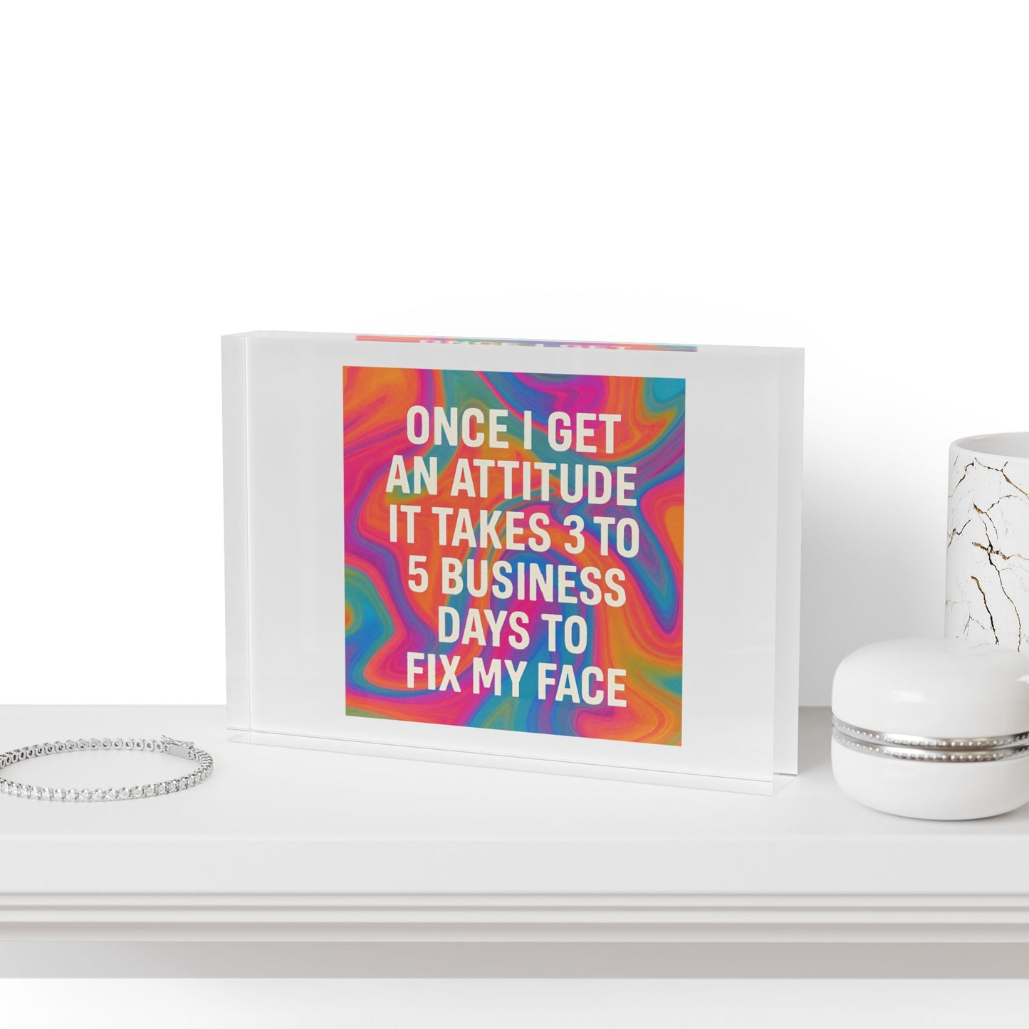 Fix My Face Acrylic Photo Block