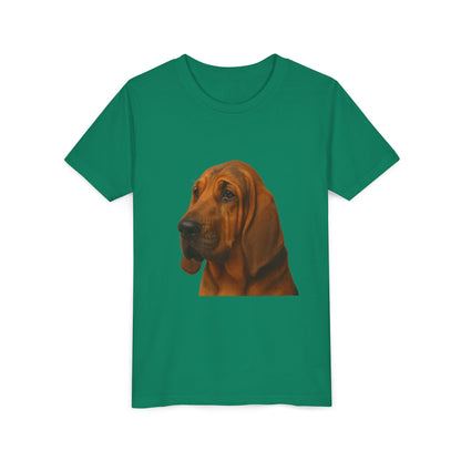 Bloodhound Head Youth Unisex Short Sleeve Crewneck Tee