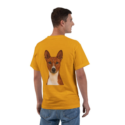 Basenji Head Men's Short-Sleeve Crewneck Tee