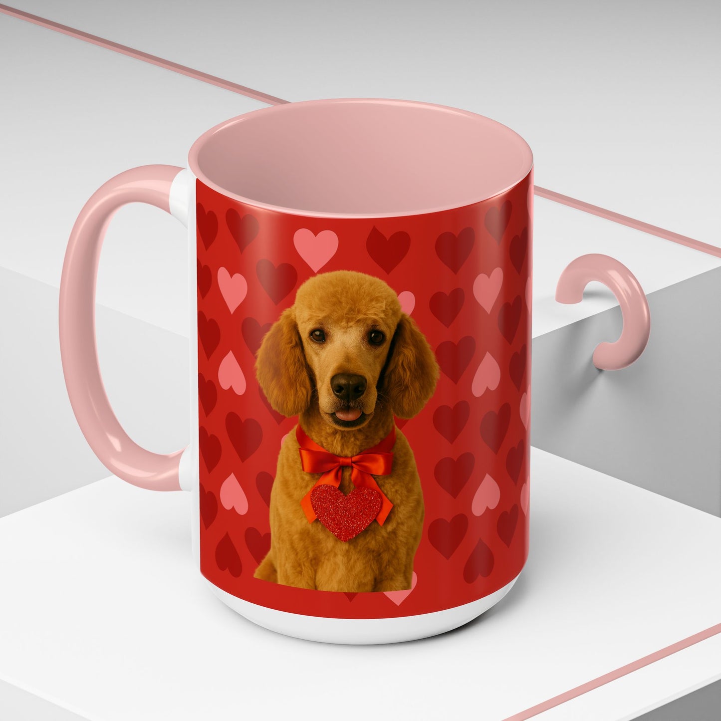 Cupid's Companion Poodle 2-Tone Coffee Mug