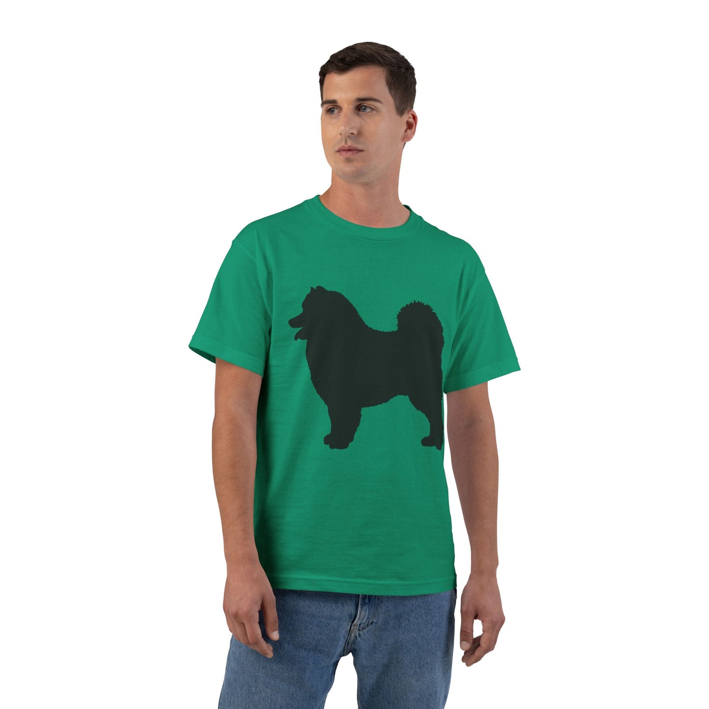 Samoyed Silhouette Men's Short-Sleeve Crewneck Tee