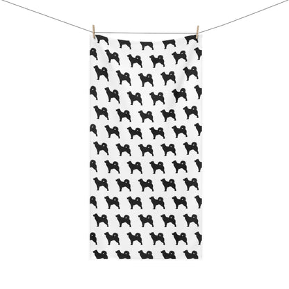 Malamute Silhouette Mink-Cotton  Beach Towel