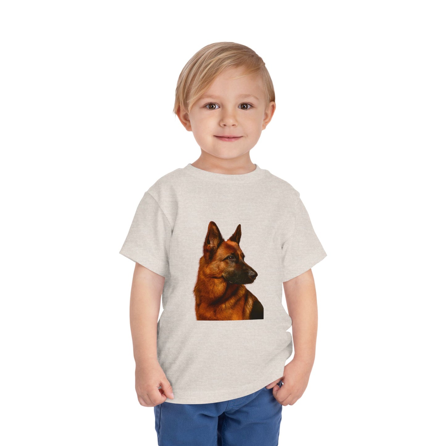German Shepherd Head Toddler Unisex Short Sleeve Crewneck Tee