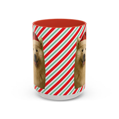 Santa Paws Samoyed 2-Tone Coffee Mug