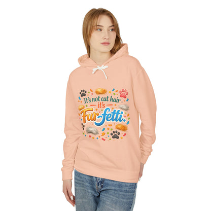 Fur-Fetti Cat Unisex Lightweight Hoodie