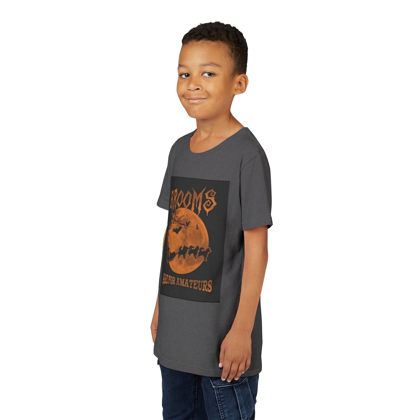 Brooms Are For Amateurs Youth Unisex Short Sleeve Crewneck Tee