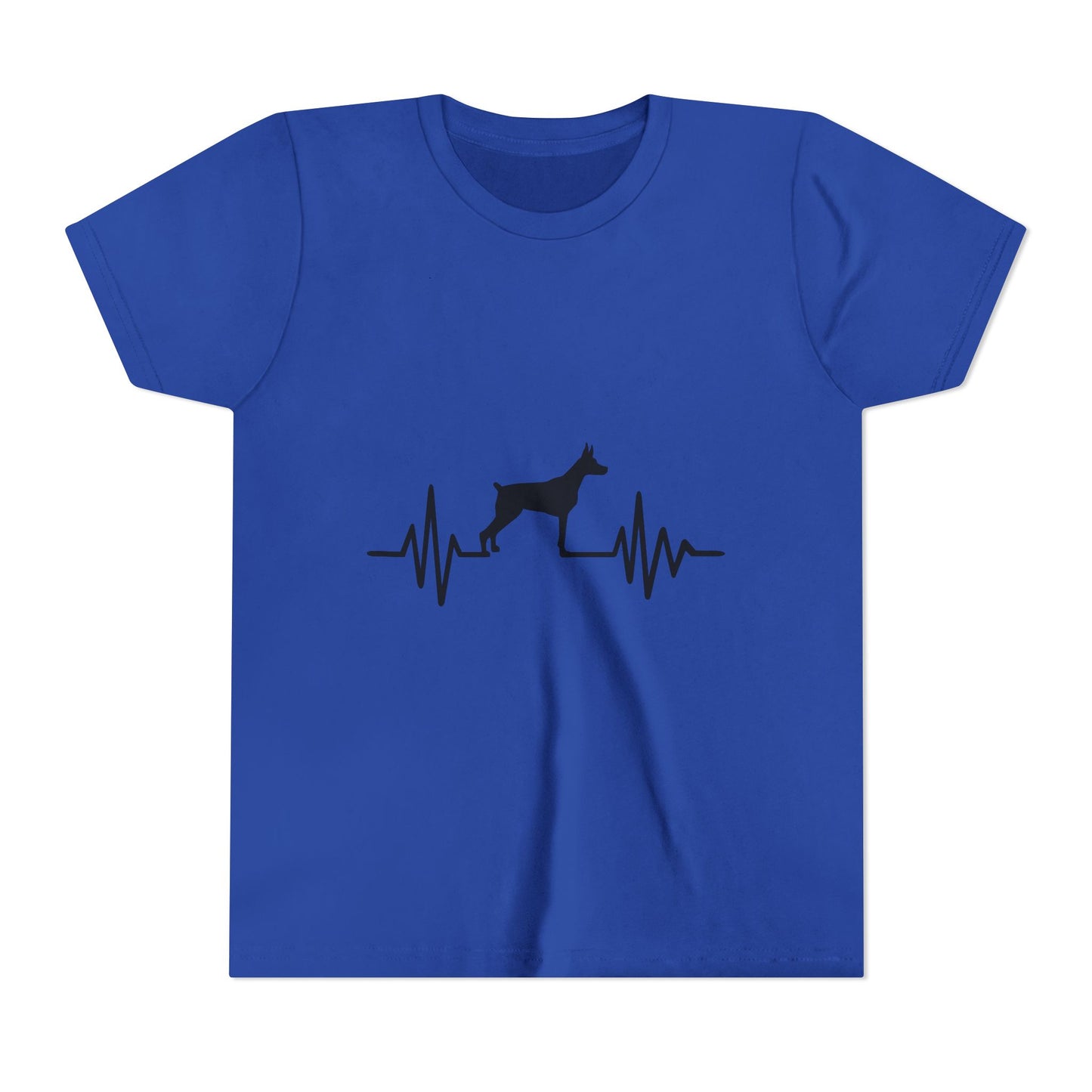 My Heart Beats For Dobermans Youth Unisex Short Sleeve Crewneck Tee