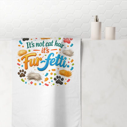 Fur-Fetti Cat Mink-Cotton  Beach Towel