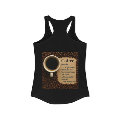 Coffee Definition Women's Racerback Tank