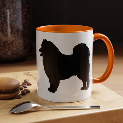 Samoyed Silhouette 2-Tone Coffee Mug