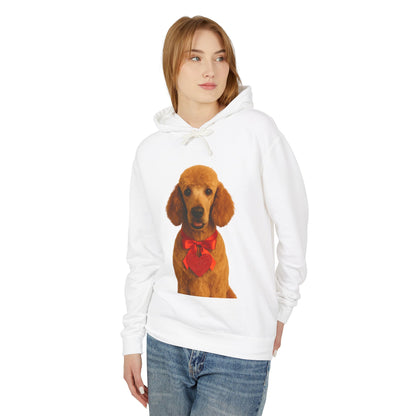 Cupid's Companion Poodle  Unisex Lightweight Hoodie