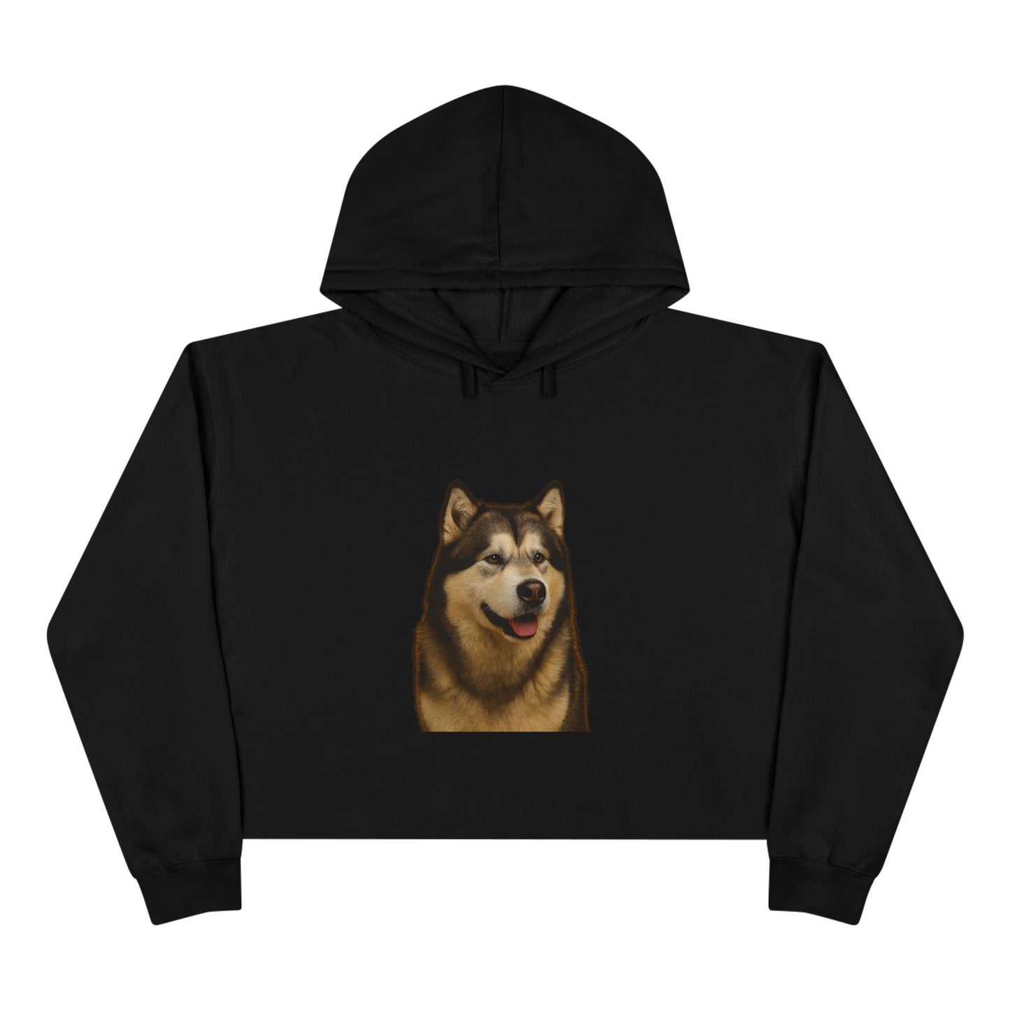 Malamute Head Women's Crop Hoodie