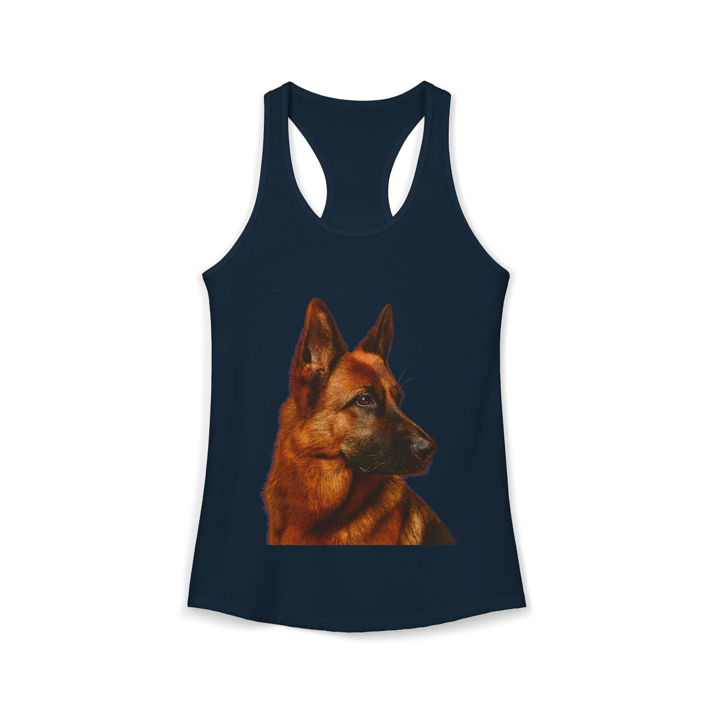 German Shepherd Head Women's Racerback Tank