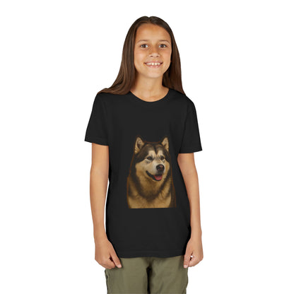 Malamute Head Youth Unisex Short Sleeve Crewneck Tee