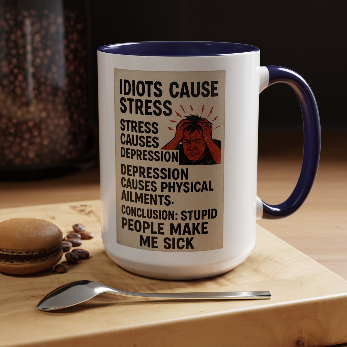 Stupid People 2-Tone Coffee Mug