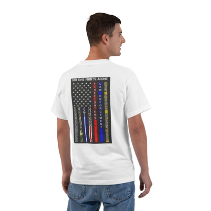 No One Fights Alone Men's Short-Sleeve Crewneck Tee