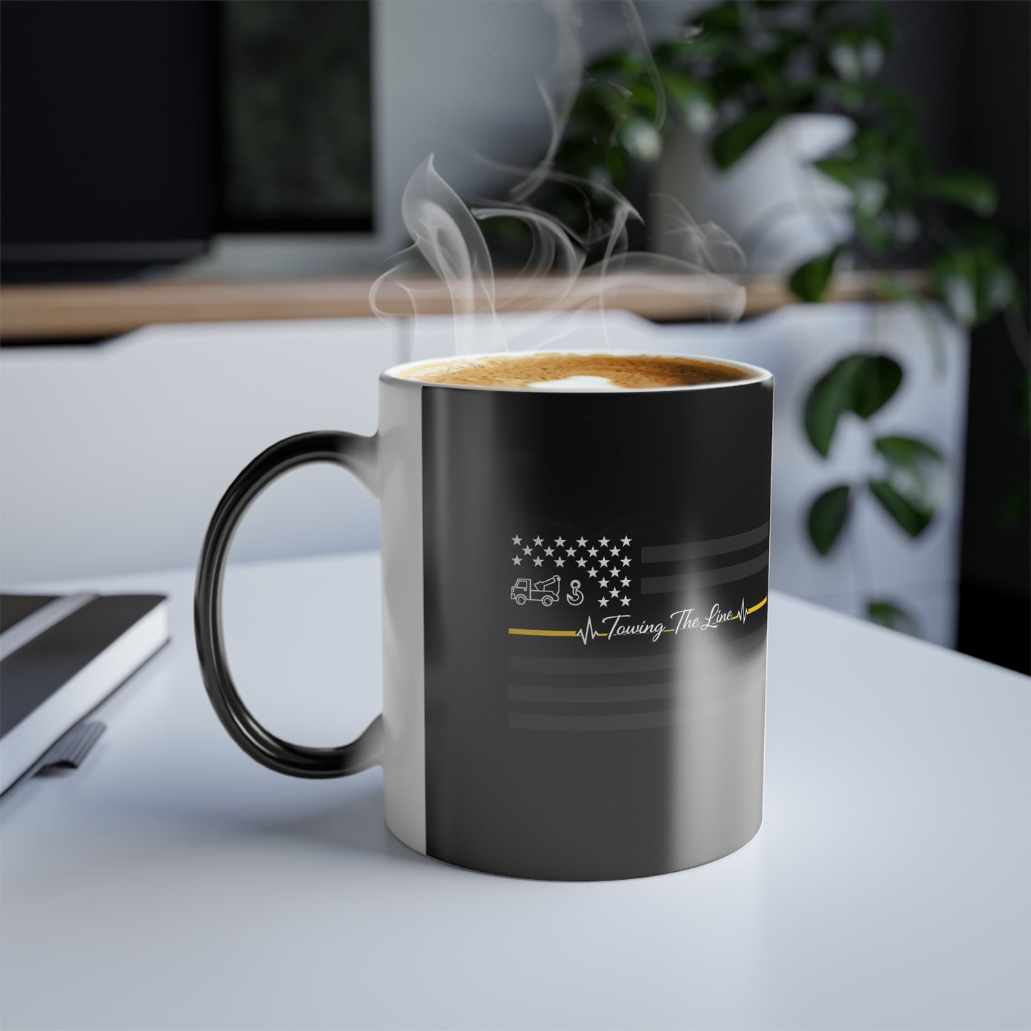 Thin Yellow Line Color Changing Mug