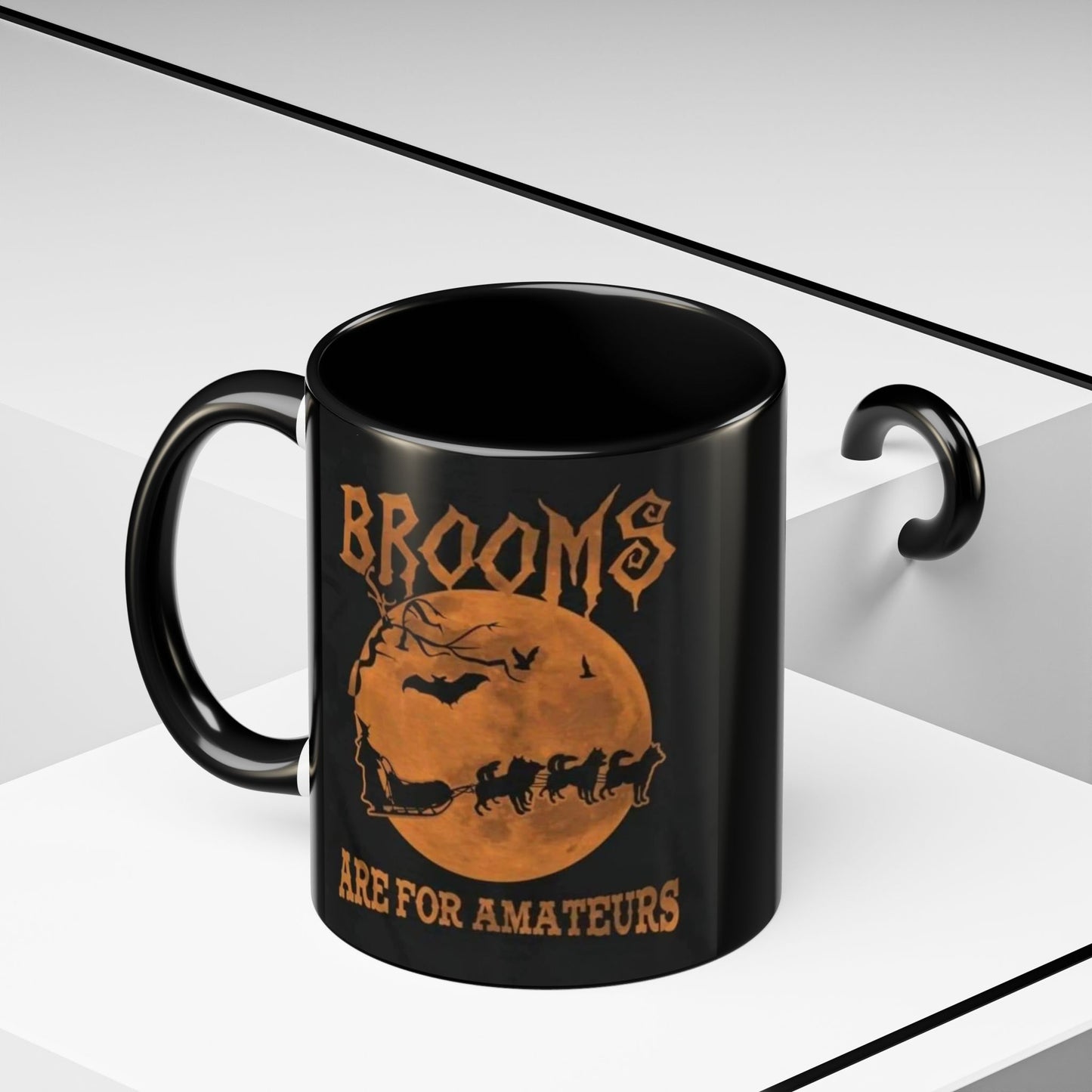 Brooms Are For Amateurs 2-Tone Coffee Mug