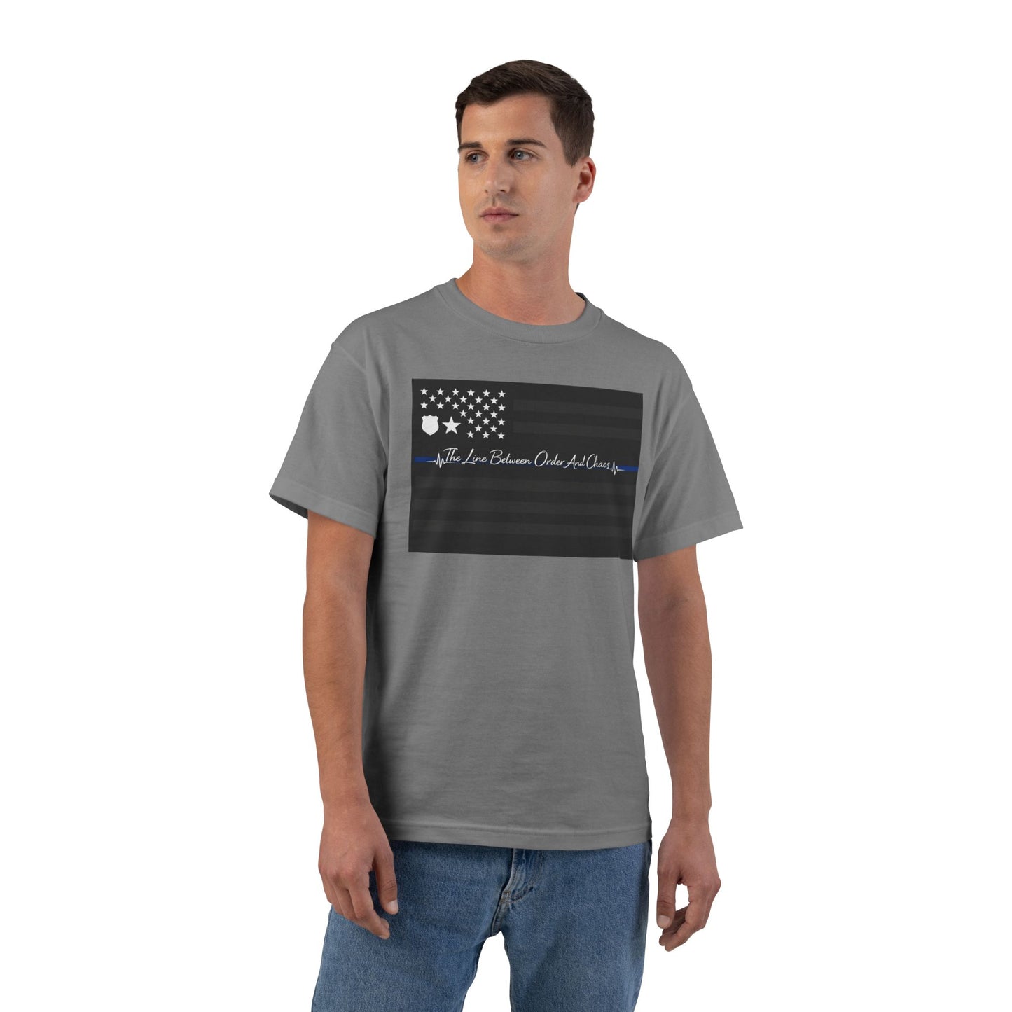 Thin Blue Line Men's Short-Sleeve Crewneck Tee